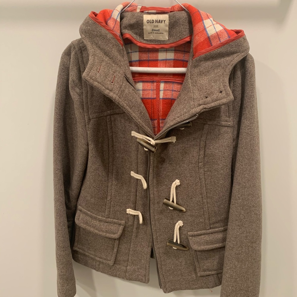 Old Navy Small Toggle Zipper Wool Peacoat Used